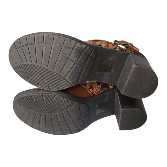 Soda Aztec Tapestry Chunky Heel Baggy Buckle Boots – Size 7.5 - Picture 12 of 16